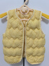 宝宝羽绒棉马甲2025男女款背心婴儿加厚坎肩保暖小童秋冬儿童内外 黄色 90 （偏小一码） 实拍图