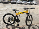 EROADE伊诺德折叠山地自行车男成人青少年学生超轻便携铝合金越野变速车 黄色【宙马X1】全铝合金-碟刹 24寸-适合身高150-170cm 24速 实拍图