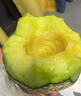 新鲜现摘牛3蜜瓜海南三亚当季时令水果网纹玫珑绵密奶香甜哈密瓜 8-9斤（含箱重）大约3-4个 牛三蜜瓜 实拍图