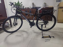 EG7山地自行车成人学生变速越野单车双减震赛车26寸青少年男女 辐条【加厚防滑轮-更安全】黑白 26寸21速【适合：160-180CM】 实拍图
