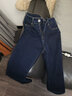 AMII女装2025极简时尚修身百搭加绒牛仔长裤冬季新款休闲显瘦 深牛仔蓝 M 160/68A 实拍图