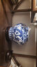景德镇陶瓷器仿元青花鬼谷子下山罐工艺品客厅摆件家居酒柜玄关书房博古架办公室茶室装饰品瓷瓶艺术品摆设 高白仿元青花鬼谷子下山图罐（配旋转底座+证书） 实拍图