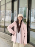 波司登（BOSIDENG）【反季】冲锋衣鹅绒羽绒服男女情侣同款90绒三合一防风防雨外套 【店长推荐】苏梅粉 生巧咖161B S 160/84A 实拍图
