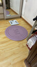 361°跳绳垫室内跳操健身垫圆形运动隔音垫减震TPE瑜伽垫加厚10mm 紫色 实拍图