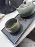 瓷牌茗茶具（cipaiming teaset） 茶具套装小套功夫茶壶便携一壶四杯家用会客泡茶器小茶台 秘色《棕把西施壶》四罗汉磁盘 实拍图