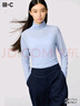 优衣库女装HEATTECH EXTRA WARM混纺高领T恤/长袖9%羊绒478954 478954/61水蓝色 M 实拍图