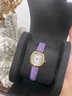 IFF珠宝马君妍同款小钻表女士手表复古真皮轻奢高级感女表生日礼物 暮山紫 实拍图