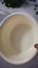 新款圆形家用洗脸盆加厚卫生间厨房洗衣洗菜洗脚宿舍泡脚盆 奶油黄 加大号【直径39.5CM】 实拍图