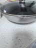 康巴赫炒锅不粘锅316L不锈钢炒菜锅32cm蜂窝平底煎炒锅电磁炉燃气灶通用 实拍图
