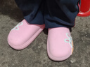 儿童棉拖鞋秋冬爆款加绒保暖毛毛鞋男女童防滑室内居家棉鞋 桃粉色 34.5 内长21.5cm 实拍图