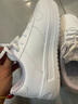 乔丹女鞋板鞋皮面小白鞋厚底增高革面休闲鞋女款运动鞋 实拍图