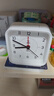 得力儿童节方形简约指针闹钟柔光夜灯台式时尚座钟起床神器 开学升学季必备 白色8851开学新年礼物 实拍图