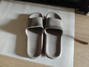 京东京造【抗菌皮纹拖】eva软弹家居防臭浴室新款拖鞋男士 灰褐色 40-41 实拍图