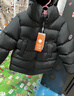 保姆鹅  【风墙】儿童羽绒服宝宝中长款护脸加厚外套保暖童装[NG2664] 炭黑 110 实拍图