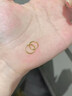 中国黄金（CHINA GOLD）光圈耳环足金时尚素圈女圆形养耳洞耳饰七夕情人节礼物送女友老婆 【今/次日达】光圈耳环 【一对】约1g 实拍图