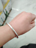 梵际9999银手镯女素圈足银光面简约闭口年轻款实心镯子生日礼物送老婆 25克-内径54mm 建议体重86-95斤 实拍图