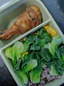 OTB硅胶饭盒食品级分格密封餐盒轻便可微波炉加热上班族便当盒水果盒 香草抹茶+便携餐具 950ml 实拍图