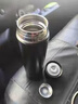 杯鑫格 智能保温杯304不锈钢茶杯大容量男女士商务车载水杯子定制LOGO 独立茶仓-睿智黑500ML 实拍图