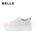 百丽（Belle）小白鞋女鞋商场款厚底增高一脚蹬单鞋透气休闲鞋U8N1DAM3 白色 38 (240mm) 实拍图
