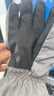 目丸保暖手套男女户外冬天骑行防寒风加绒厚触屏女防水冬季棉滑雪手套 9#深灰色 深度暖手套-男款 实拍图