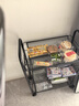 溢彩年华厨房置物架落地储物架移动收纳小推车蔬菜架子多层零食架1056-BK 实拍图