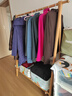 家逸衣帽架实木落地衣架卧室挂衣架可折叠衣架简约衣服架子榉木120CM 实拍图
