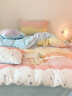 多喜爱家纺牛奶绒三四件套法兰绒珊瑚绒秋冬加厚保暖暖暖绒撸猫感被套床 云画的彩虹 1.8米床 床单款 （被套230*229cm） 实拍图