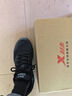 特步男鞋跑步鞋新款冬季厚底旅游透气轻便皮网面休闲运动鞋慢跑鞋子男 黑色 41 实拍图