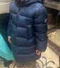 保姆鹅  【风墙】儿童羽绒服宝宝中长款护脸加厚外套保暖童装[NG2664] 藏蓝 150 实拍图