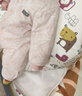 婧麒（JOYNCLEON）婴儿连体衣新生儿衣服秋冬保暖夹棉哈衣满月宝宝内衣纯棉连体衣 大树粉【优选精梳棉】 73cm 实拍图