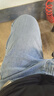 真维斯（Jeanswest）王一博代言牛仔裤男秋冬新款天丝舒适修身直筒高端潮牌休闲裤子男 蓝色【加绒保暖】 38 码(2尺9) 【建议175-190斤】 实拍图