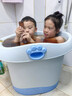 世纪宝贝（babyhood）Baby熊浴桶 儿童泡澡桶家用加厚全身可坐婴儿游泳桶 加大宝宝浴盆 实拍图