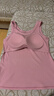 浪莎吊带背心女带胸垫免穿文胸可外穿内搭运动螺纹打底衫 粉色 L  实拍图