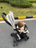 爱贝丽遛娃神器mini婴儿推车可坐可躺口袋推车折叠伞车旅行便携手推车 小不点6S Pro 玛雅灰（升级单手收车） 实拍图
