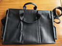 澳懿真皮手提包大容量男包商务公文包头层牛皮男士牛皮包包男士电脑包 黑色【经典款】 加大号装电脑17英寸（较大慎拍） 实拍图