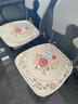 罗兰家纺 餐椅垫坐垫椅子凳子垫子带绑带椅垫 餐桌椅加厚可拆洗实木餐椅垫 花圆-米色 45*43cm标准号 实拍图