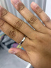 CRD克徕帝【现货闪发】契合钻石情侣款对戒婚戒结婚订婚钻戒铂金戒 PT950铂金 男戒 约6分 实拍图