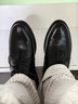 海澜之家HLA皮鞋男士商务休闲秋冬德比正装鞋子男H135/H171 黑色41 实拍图