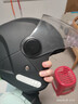 凤凰（Phoenix）新国标电动车头盔双镜片3/4半盔哑黑 男女四季通用电瓶车头盔冬季保暖骑行安全帽 实拍图