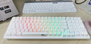 RK98机械键盘无线2.4G有线蓝牙三模键盘笔记本家用办公台式机游戏键盘100键98配列RGB背光白色青轴 实拍图