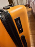 美纳途（Manato）行李箱女小型拉杆箱密码箱登机箱男拉链静音万向轮旅行皮箱 柘黄丨细磨砂款 20英寸 【登机箱】 实拍图