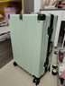 欧遥高颜值铝框行李箱可坐人男女学生潮流大容量拉杆箱加厚密码旅行箱 薄荷绿【铆钉加固铝合金款】 26英寸 【学生住宿】 实拍图