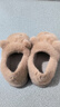 卡皮巴拉冬季儿童包跟棉鞋保暖居家毛毛EVA底防滑中小童宝宝棉拖 升级版环保材质浅咖色 12 34/35鞋内长20.5适合脚长19.5 实拍图