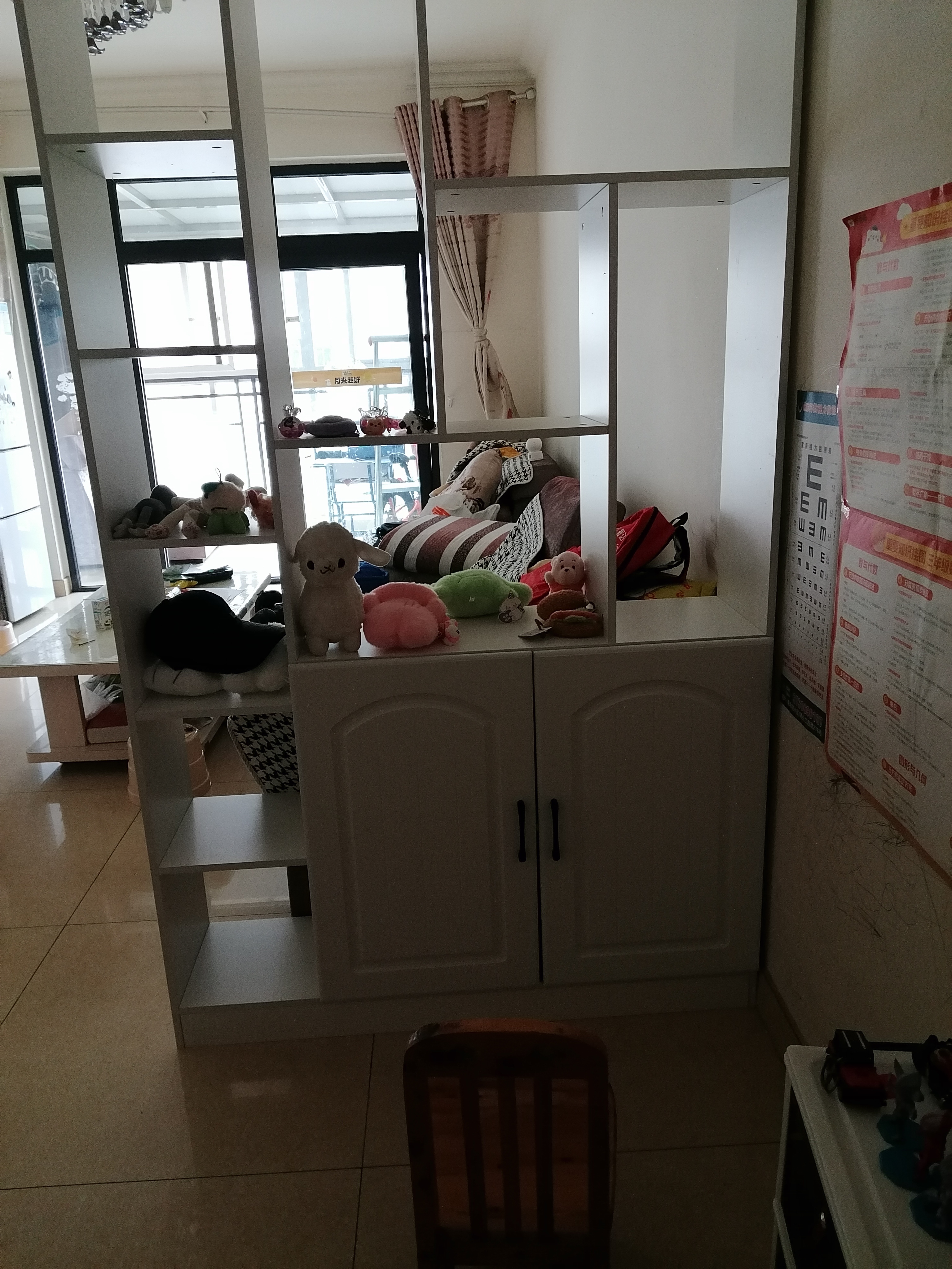 百卡帝酒柜客厅隔断柜玄关柜家用屏风门口入门间厅柜现代简约轻奢吧台柜 长120*宽30*高200暖白2门+附格 实拍图