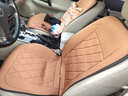 迪加伦汽车坐垫冬季加热坐垫汽车座垫座椅加热垫毛绒车载电热毯三件套棕 实拍图