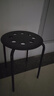 宜家（IKEA）MARIUS玛留斯可叠放塑料凳子加厚家用简易侘寂风餐椅圆凳 黑色45cm 实拍图
