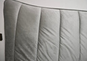 新款绒料加厚夹棉床头靠垫现代简约床头罩纯色绗缝布艺床头套全包 荷兰绒【线条款-浅灰】特厚夹棉 适用床头长1.9米【高度65cm内】 实拍图
