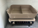 美的（Midea）电火锅鸳鸯锅火锅专用锅多功能锅料理烤肉锅分体式多功能一体电锅0氟钛陶电煮锅HGS352866S 实拍图