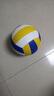 【中考训练】专用排球中小学比赛用球体考成人儿童软硬5号排球 5号 标准黄白蓝 裸球 实拍图