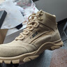 强人男靴3515户外作战靴绒面牛皮登山运动训练靴子 沙漠短靴 沙色 42 实拍图